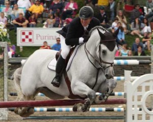 McLain Ward rides the great grey horse Antares F