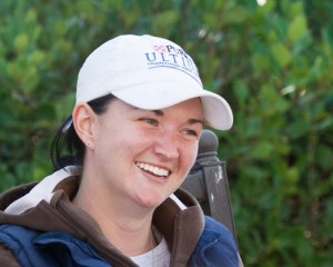 Amber Levine, 23, smiles amidst the greenery after she and horse Poof Of Purchase won the CCI2* Cross Country phase at Galway Downs.