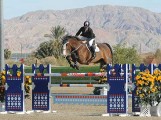 Show jumper Helen McNaught and Lariccello on course at HITS.