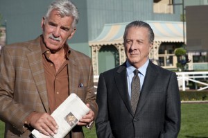 Dennis Farina and Dustin Hoffman at the track.