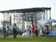Main stage on the grassy field of the Empire Polo Club.