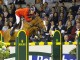 Rich Fellers and Flexible soar over the Rolex oxer at the World Cup Finals.