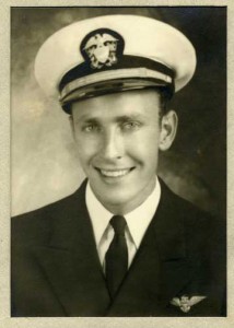 John Quirk in his Navy Fighter Pilot uniform.