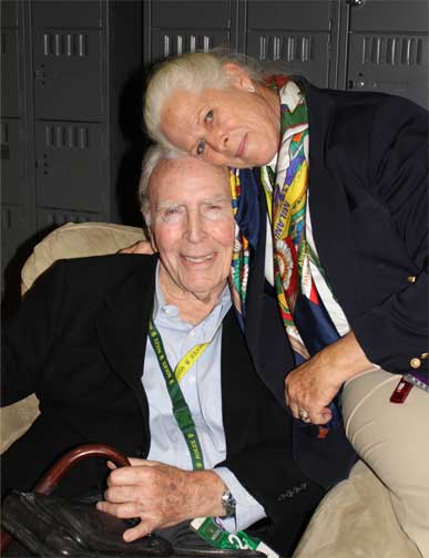 John and Tish Quirk cuddle at the 2009 World Cup in Las Vegas.