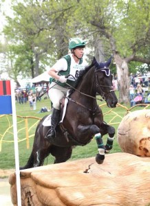 Amy Tryon on the dark bay horse Coal Creek.