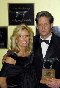 Joanne Nor and Michael J. Marten pose with his Eclipse Award.