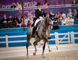 Tiana Coudray and Ringwood Magister perform dressage