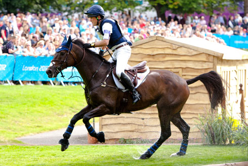 Phillip Dutton and Mystery Whisper looking very forward on course in Greenwich.