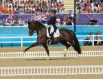 Charlotte Dujardin and Valegro perform the extended trot.