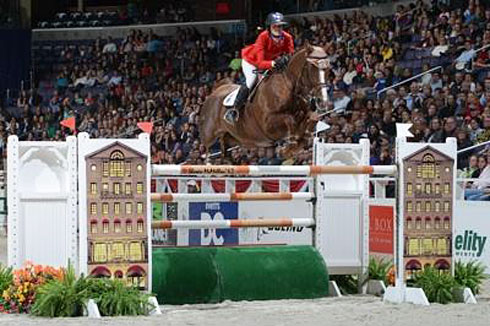 Reed Kessler and her mare Cylana on course at the WIHS.