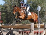 Galway_Ginger_16x9 Lauren Billys and Ballingowan Ginger jump cross country at Galway Downs.
