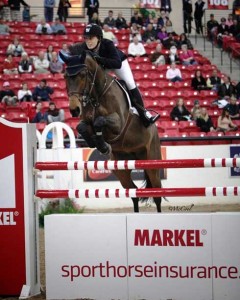 Saer Coulter and Julia des Brumes on course at the Las Vegas National Horse Show.