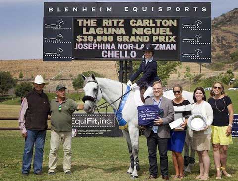 Josephina Nor-Lantzman and Cello Z collect their trophy.