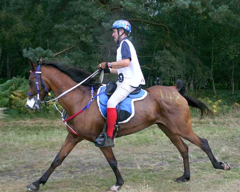 John Herldic and Crandell competing in the sport of endurance.