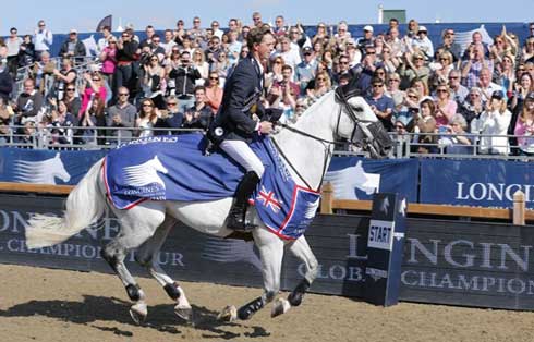 Ben Maher and Cella in a victory gallop.