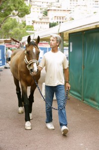 A casually-dressed Richard Spooner leads Cristallo in Monaco.