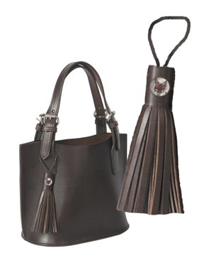 Brown leather Daphne purse