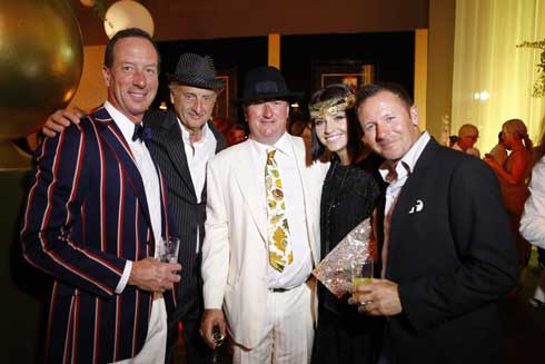 Great Gatsby-themed revelers at a party in Valkenswaard on the Global Champions Tour.