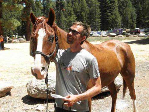 Rusty Toth and his chestnut horse Quake