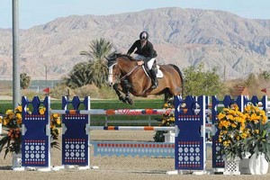 Show jumper Helen McNaught and Lariccello on course at HITS.