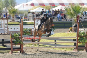 Kate Considine and Caretano on course in a hunter class.