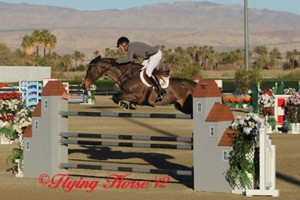 Rich Fellers and Colgan Cruise jumping in the outdoor arena at HITS Thermal.