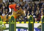 Rich Fellers and Flexible soar over the Rolex oxer at the World Cup Finals.