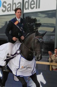 Ben Maher and Tripple X on course in Valencia, Spain.