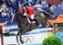 McLain Ward and Sapphire in the colorful 2008 Olympic show jumping ring.