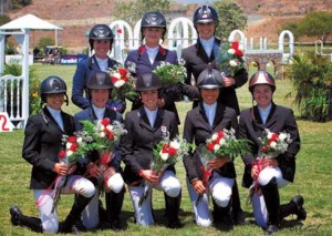 Eight members of the Zone 10 NAJYRC teams pose with flowers to commemorate final team selection for 2012.