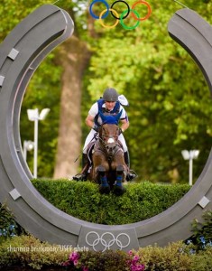 The USA's Phillip Dutton and Mystery Whisper compete in cross country.