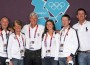 The USA's show jumping team poses for a shot with its chef d'equipe.