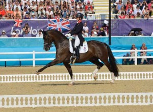 Charlotte Dujardin and Valegro perform the extended trot.