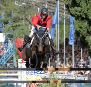 Charlie Jacobs and Leap of Joy jumping in Buenos Aires