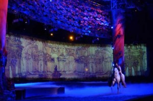 Cavalia features digital backdrops.