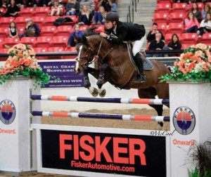 Karl Cook and his stallion Jonkheer Z on course in Las Vegas.