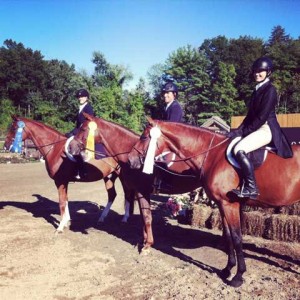 Trio of ribboned riders.