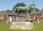 Bronze statue of the race horse Persimmon at the Sandringham Stud.